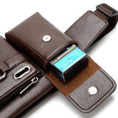 Men's Belt Bag Zipper Closure Earphone Hole Quick Release Buckle