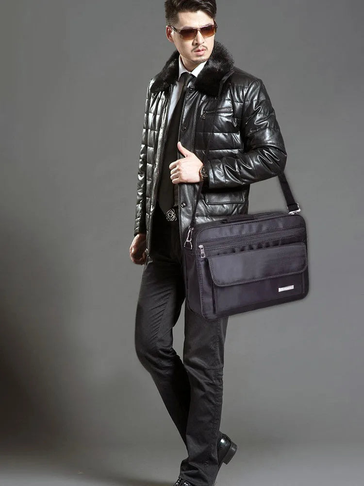 Men's Briefcase 15.6 Laptop Bag Large Capacity Business Shoulder Messenger