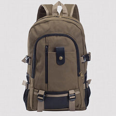 Men's Canvas Backpack Schoolbag Travel Sport Bag
