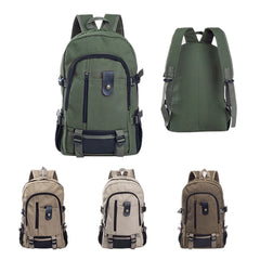 Men's Large Canvas Backpack Schoolbag Casual Travel Sport Bag