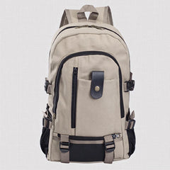 Men's Canvas Backpack Schoolbag Travel Sport Bag