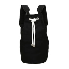 Men's Canvas Backpack Large Capacity Drawstring Bagpack Bucket Unisex