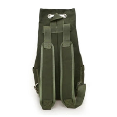 Men's Canvas Backpack Large Capacity Drawstring Bagpack Bucket Unisex