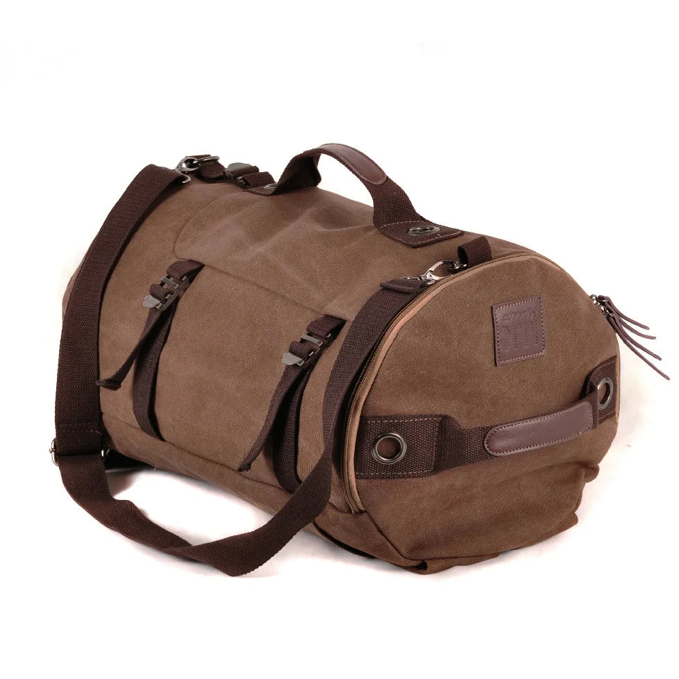 Men's Canvas Backpacks Camping Backpack Large Capacity Travel Shoulder Bags