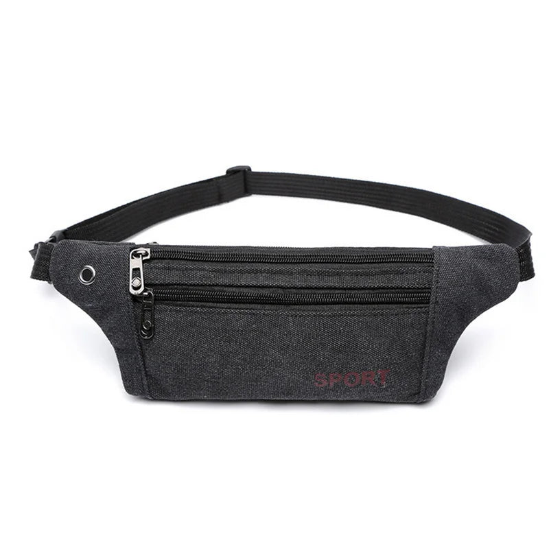 Canvas Mobile Phone Waist Bag Outdoor Sports Mountaineering Running Bag