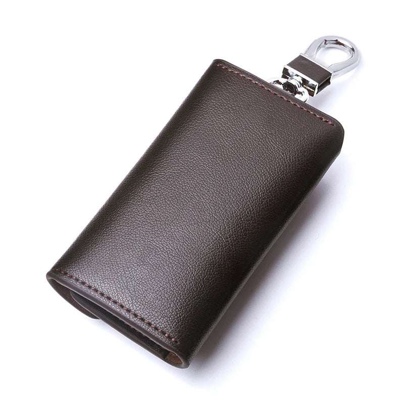 Men's Leather Key Holder Wallet Organizer Keychain