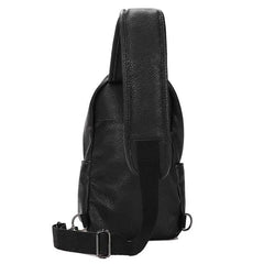Men's Casual Chest bag Waterproof PU Leather Messenger Bag
