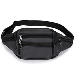 Men's Waterproof Leather Crossbody Bag Travel Waist Pack