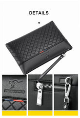 Men's Soft Leather Envelope Clutch Handbag