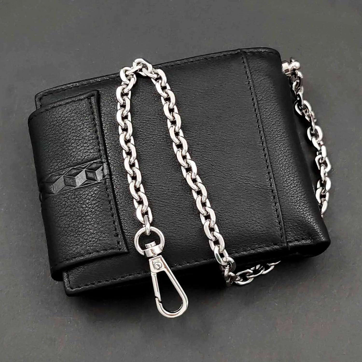 Men's Leather Wallet with Chain