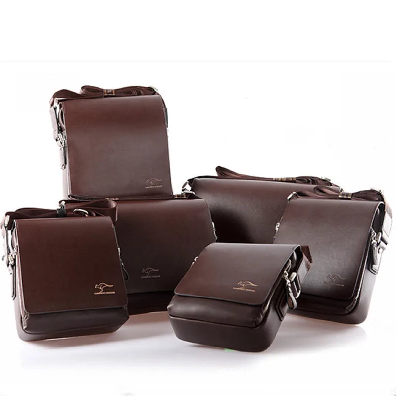 Men's Kangaroo Briefcase Business Shoulder Bag Laptop Messenger Solid Travel Bag