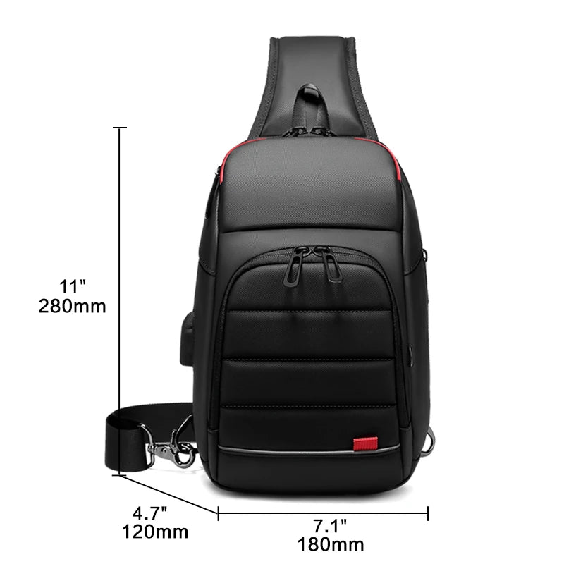 Men's Outdoor Waterproof Travel Backpack Anti-theft Messenger Bag