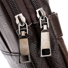 Men's PU Leather Waist Packs Phone Pouch Bags Waist Bag