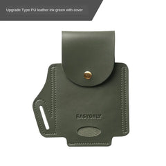Men's Leather Running Belt with Portable Phone Storage Pockets