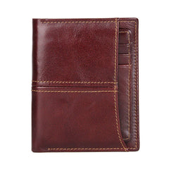 Men's RFID Anti-Theft Leather Wallet Large Capacity Vintage Purse