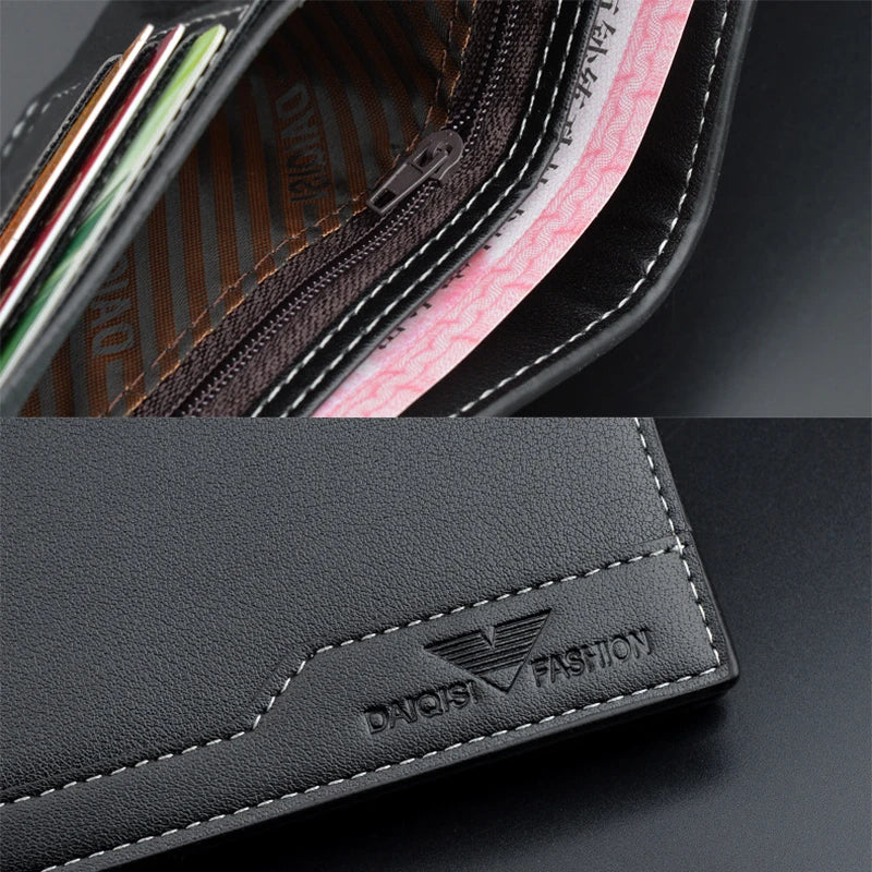 Men's Short Wallet Multi-Card Slot Casual Business Money Clip