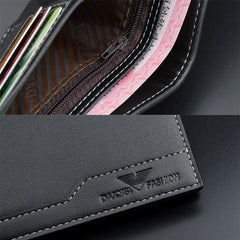 Men's Short Wallet Multi-Card Slot Casual Business Money Clip
