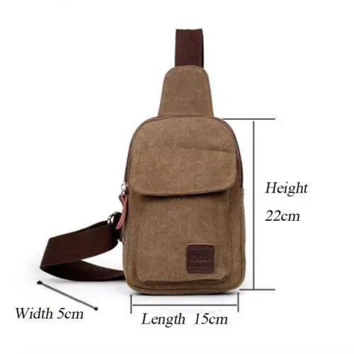 Men's Small Chest Sling Bag Travel Hiking Cross Body Messenger Shoulder Backpack