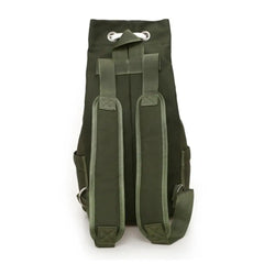 Men's Canvas Bucket Bag Drawstring Backpack