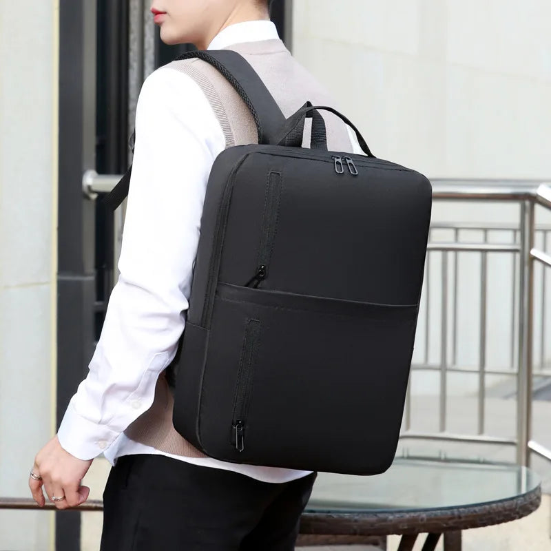 Men's Stylish Waterproof Backpack with USB Port for 15.6 Laptop