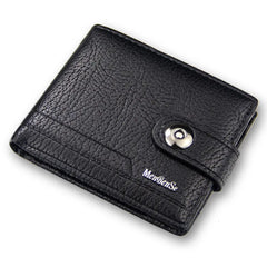 Men's Leather Wallet Short Hasp Slim Purse