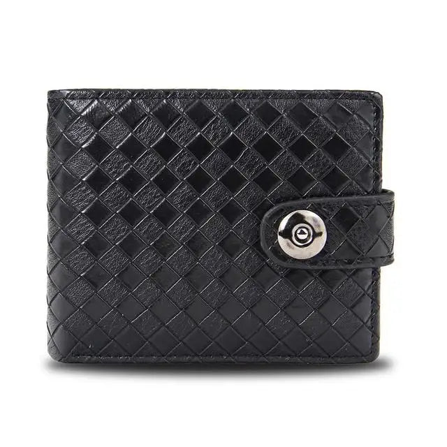 Men's Leather Wallet Short Hasp Slim Purse
