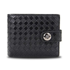 Men's Leather Wallet Short Hasp Slim Purse