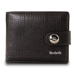 Men's Leather Wallet Short Hasp Slim Purse