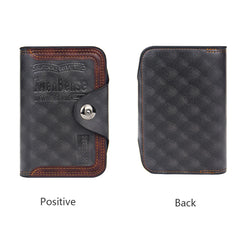 Men's Leather Clutch Bag Magnetic Snap Wallet