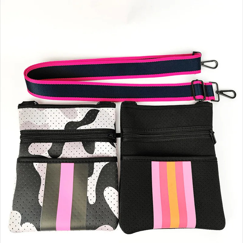 Neoprene Crossbody Bag Large Capacity Fanny Pack
