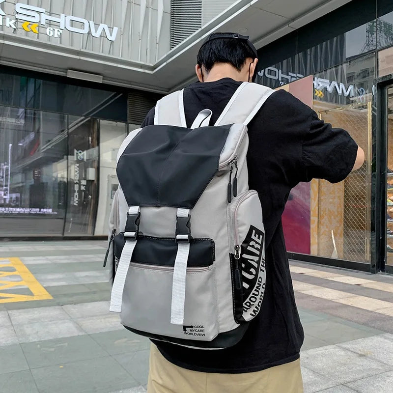 Large Capacity Men's School Backpack for Outdoor Travel