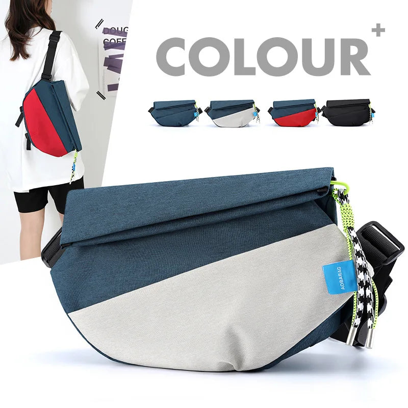 Men's Motorcycle Shoulder Messenger Bag - Sports Student Chest