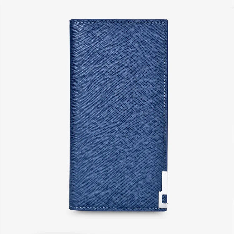 Men's Thin Leather Wallet Clutch Portefeuille Noir Homme
