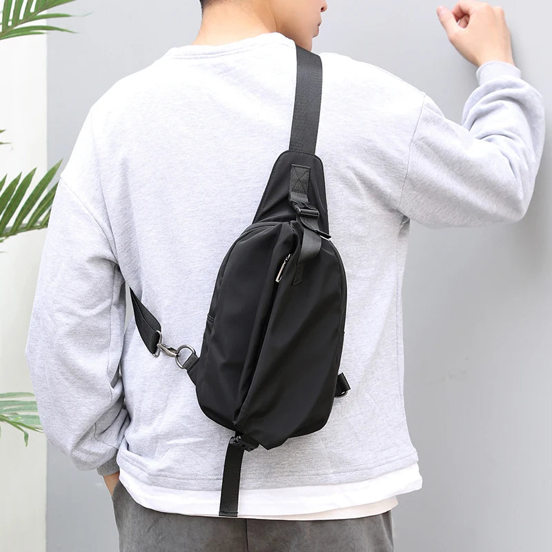 Men's Waterproof Chest Bag Large Capacity Single Shoulder Business Messenger