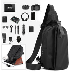 Men's Waterproof Chest Bag Large Capacity Single Shoulder Business Messenger