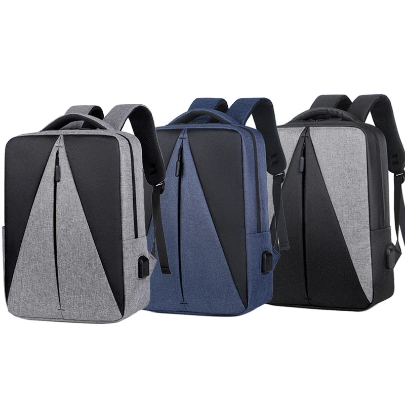 Waterproof Oxford Cloth Backpack USB Charging Rucksack
