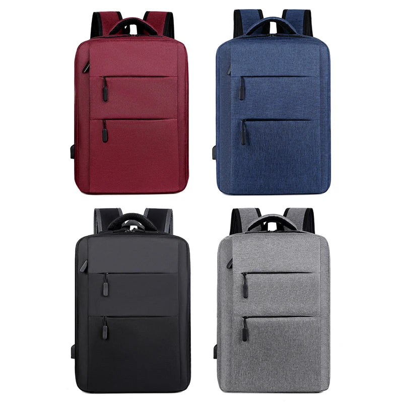Waterproof Oxford Men's Laptop Backpack with Charging Port