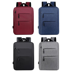 Waterproof Oxford Men's Laptop Backpack with Charging Port
