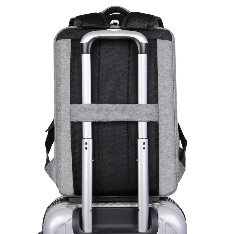 Waterproof Oxford Men's Laptop Backpack with Charging Port