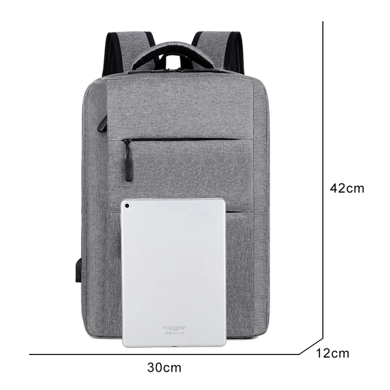 Waterproof Oxford Men's Laptop Backpack with Charging Port