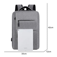 Waterproof Oxford Men's Laptop Backpack with Charging Port