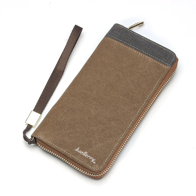 Men's Canvas Zipper Wallet Men Clutch Hand Bag N463