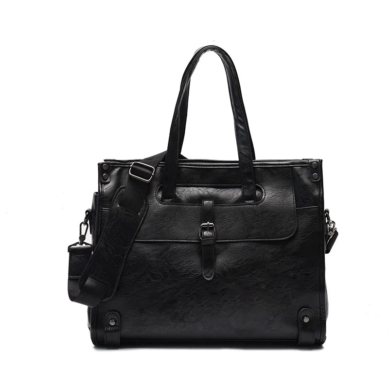 New Men's Leather Office Bag - Stylish and Functional