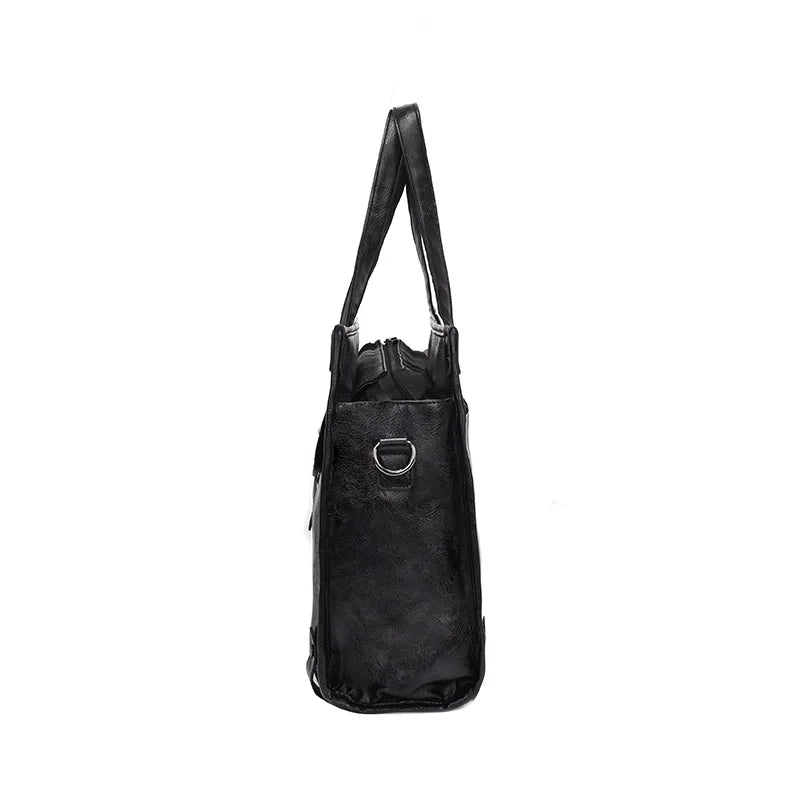 New Men's Leather Office Bag - Stylish and Functional