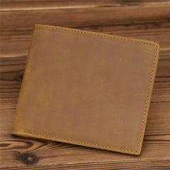 Men's Vintage Cowhide Leather Wallet Purse 8029