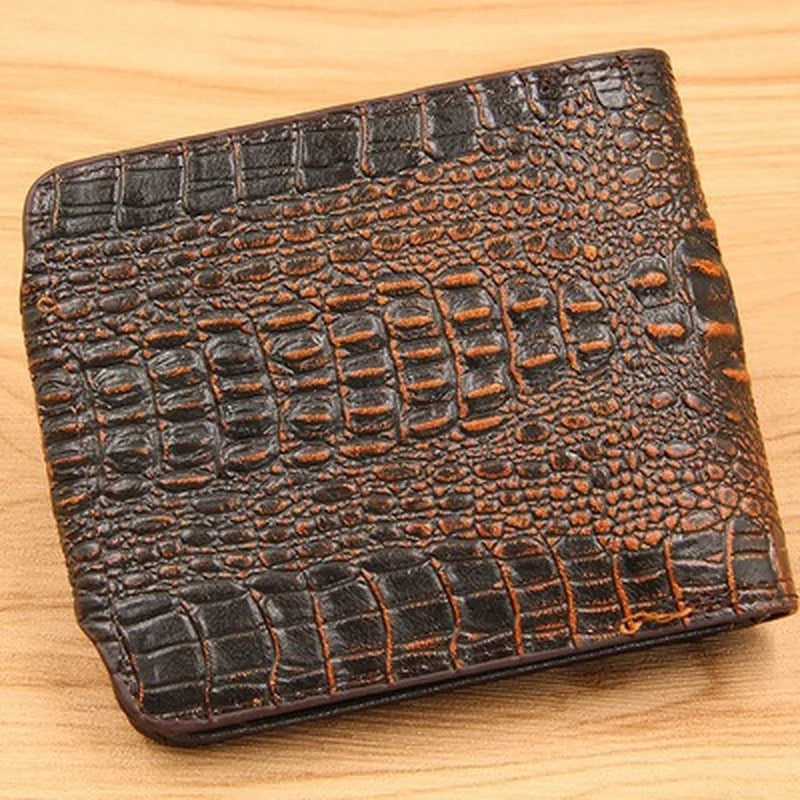 Men's Vintage Style Leather Short Wallet