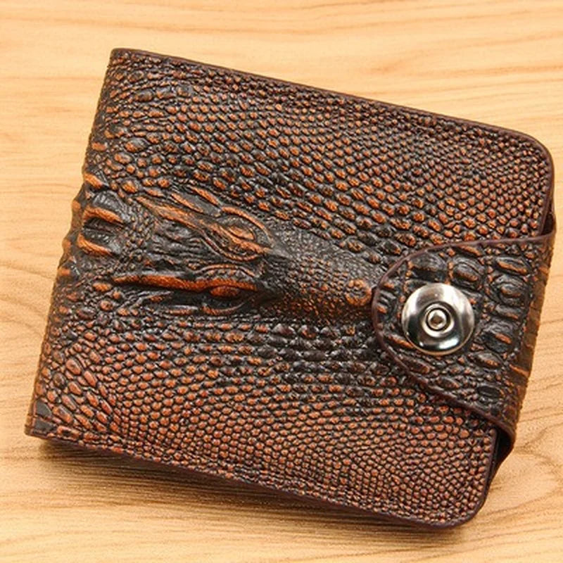Men's Vintage Style Leather Short Wallet