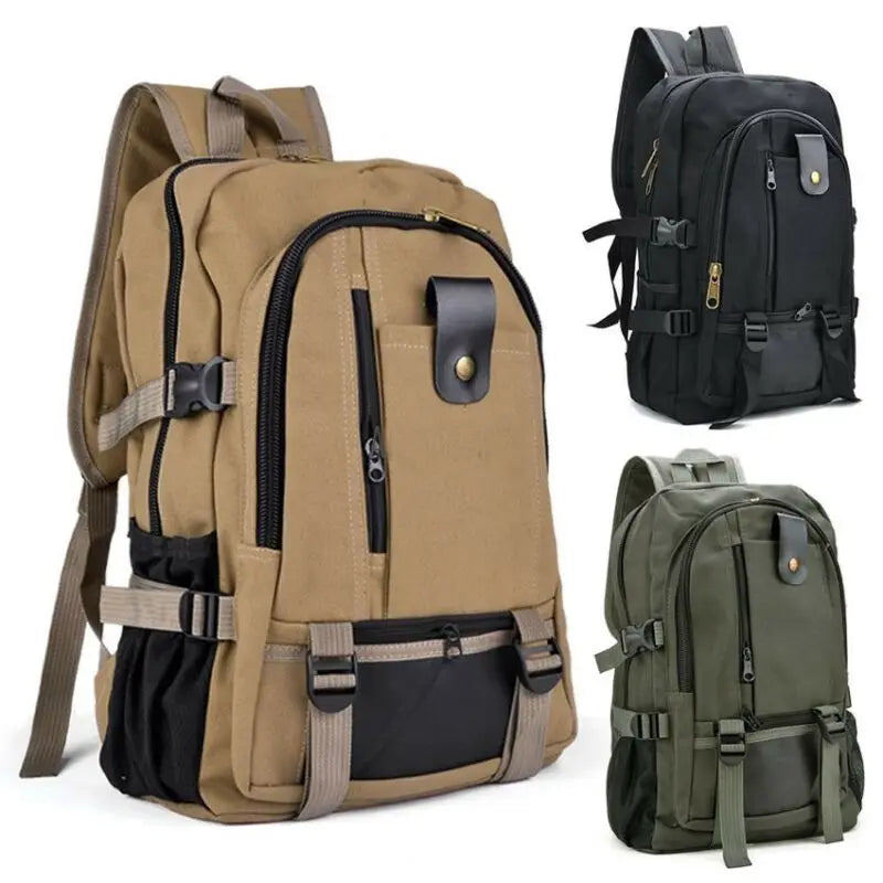 Vintage Canvas Backpack Double Shoulder Satchel Rucksack School Bag