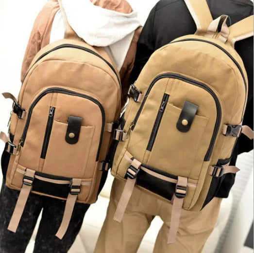 Vintage Canvas Backpack Double Shoulder Satchel Rucksack School Bag