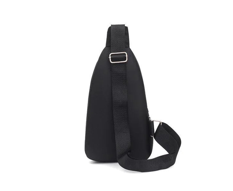 Men's Casual Chest Bag USB Charging Crossbody Shoulder Messenger Bag
